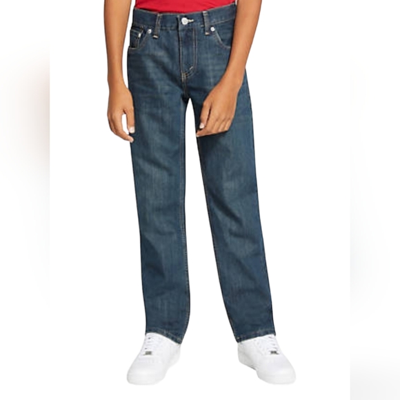 Levi’s 505 regular fit straight leg dark wash jeans - Picture 1 of 7